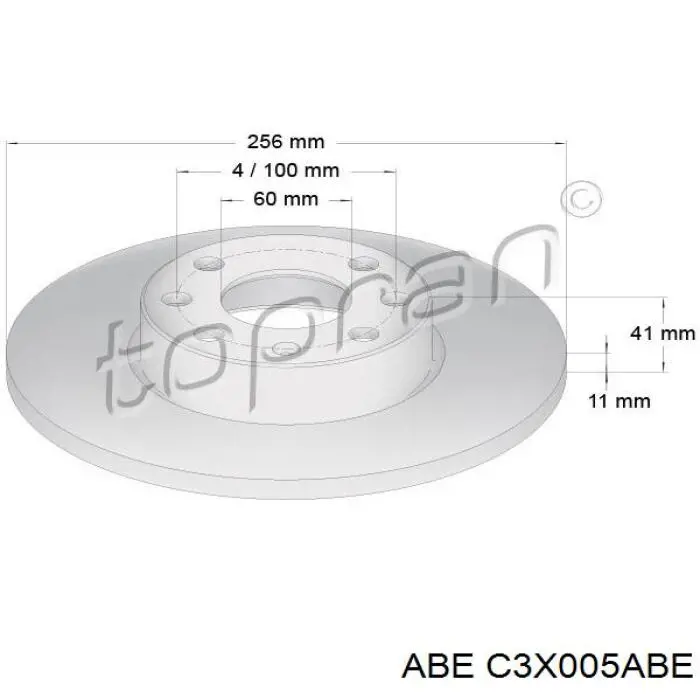 Передние тормозные диски C3X005ABE ABE