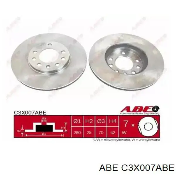 Купить C3X007ABE ABE Ротор тормозной