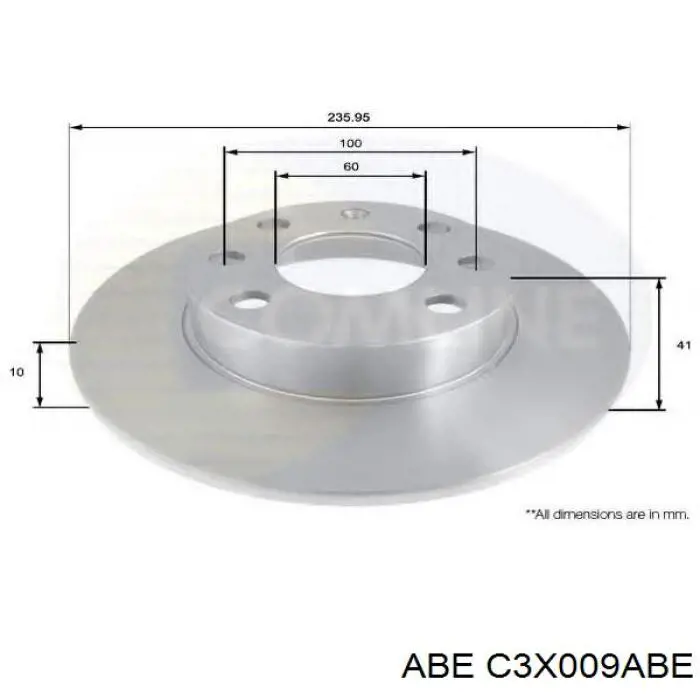 Передний тормозной диск ABE C3X009ABE