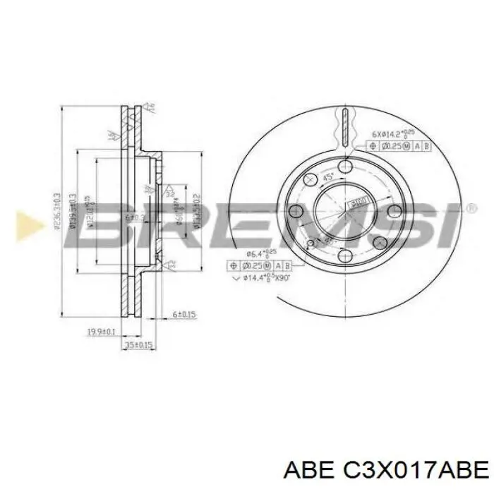 Передний тормозной диск Opel 9280751