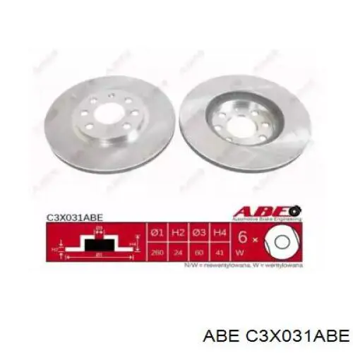 Купить C3X031ABE ABE Ротор тормозной