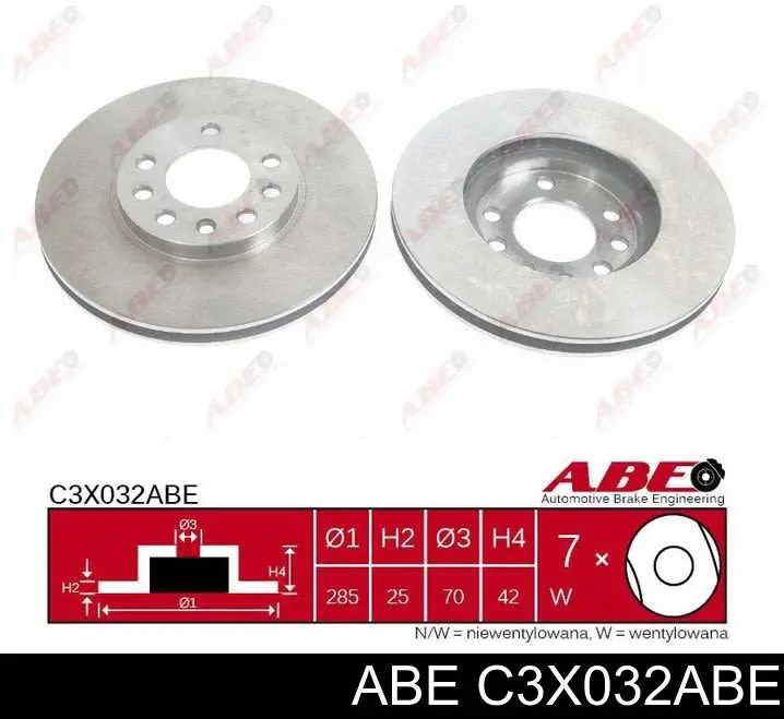 Купить C3X032ABE ABE Ротор тормозной