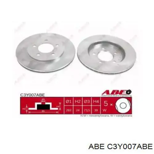 Передние тормозные диски C3Y007ABE ABE