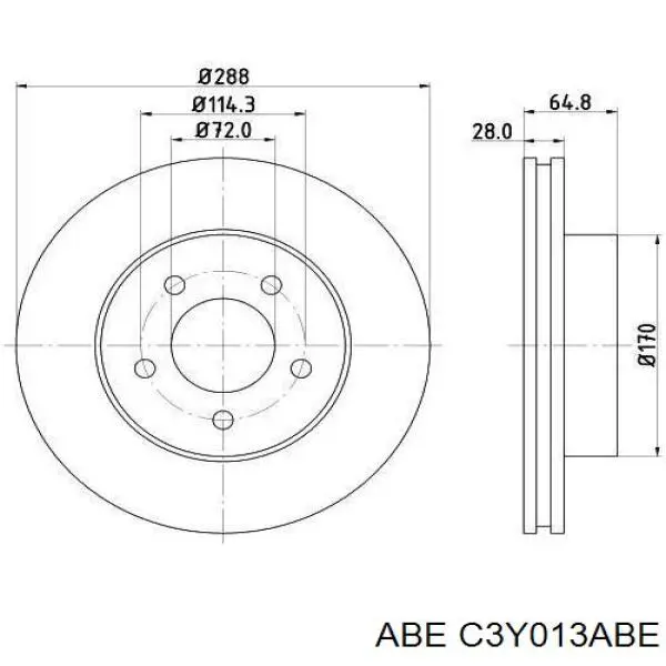 Купить C3Y013ABE ABE Ротор тормозной