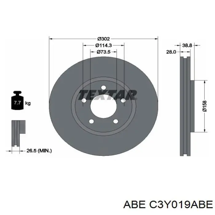 Купить C3Y019ABE ABE Ротор тормозной