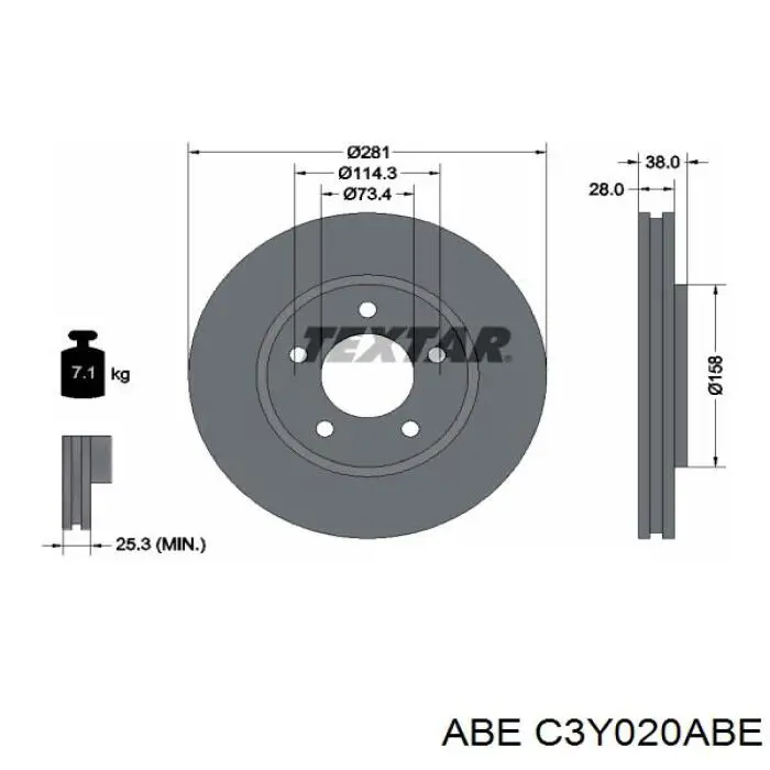 Купить C3Y020ABE ABE Ротор тормозной