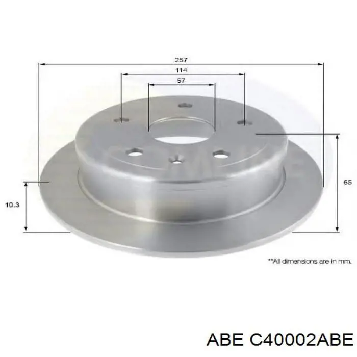 Купить C40002ABE ABE Диск тормозной задний
