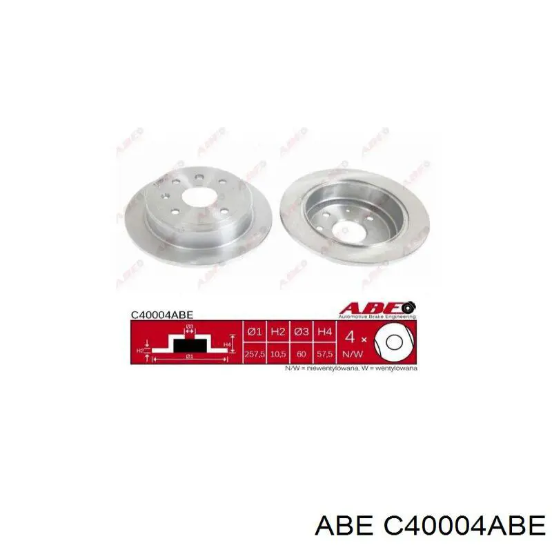 C40004ABE ABE Дисковый тормоз
