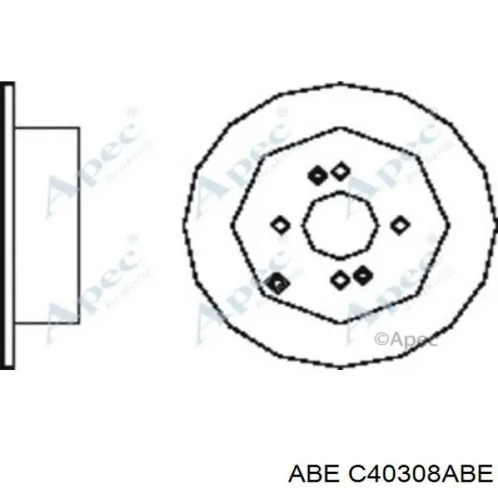 Купить C40308ABE ABE Диск тормозной задний