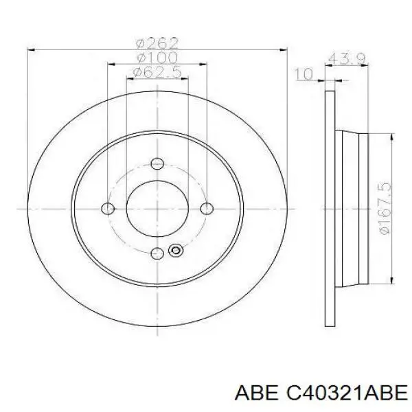 Задний дисковый тормоз ABE C40321ABE