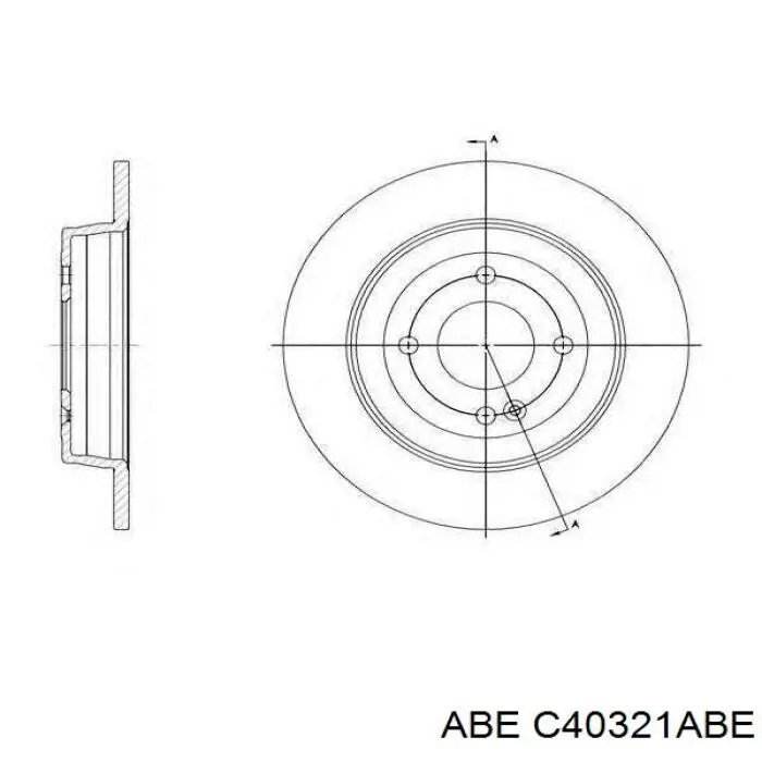 Тормозные диски C40321ABE ABE