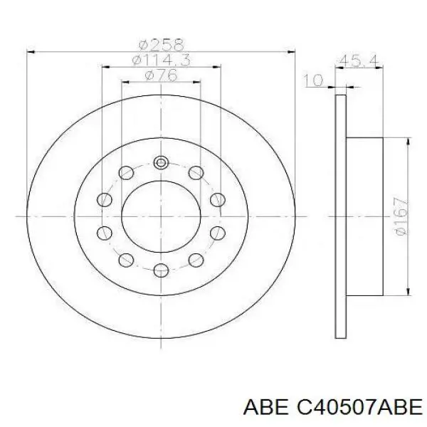 Задний дисковый тормоз ABE C40507ABE