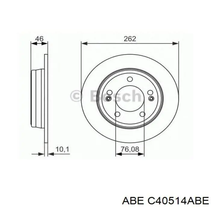 Купить C40514ABE ABE Диск тормозной задний