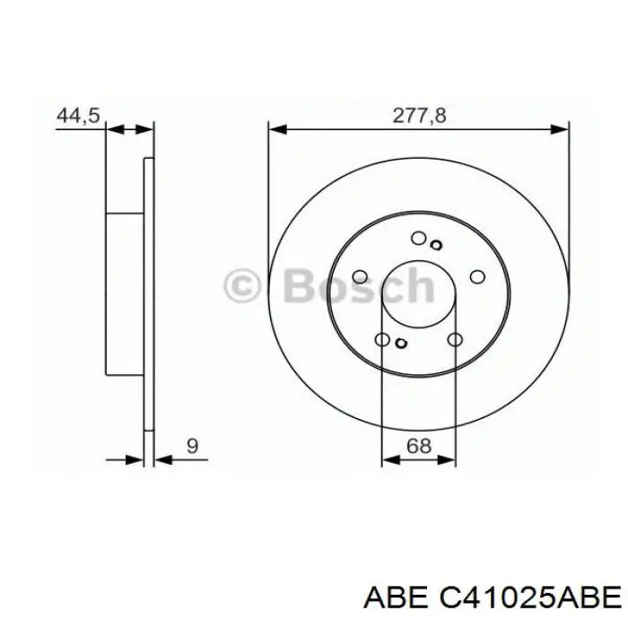 Купить C41025ABE ABE Диск тормозной задний