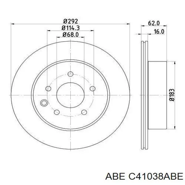 Задний дисковый тормоз ABE C41038ABE