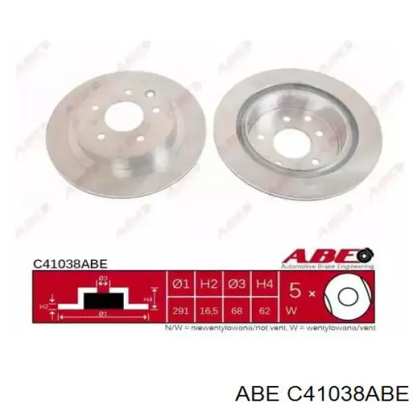 C41038ABE ABE тормозные диски