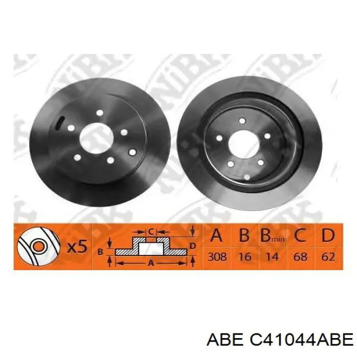 Тормозные диски C41044ABE ABE