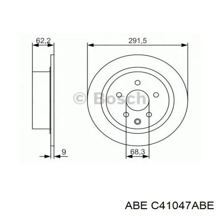 Задний тормозной диск ABE C41047ABE цена, от 26.08 USD