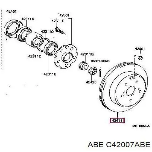 C42007ABE ABE Дисковый тормоз