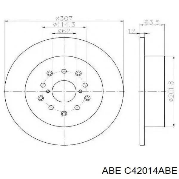 C42014ABE ABE Дисковый тормоз