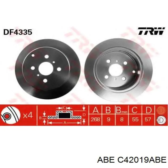 Тормозные диски C42019ABE ABE