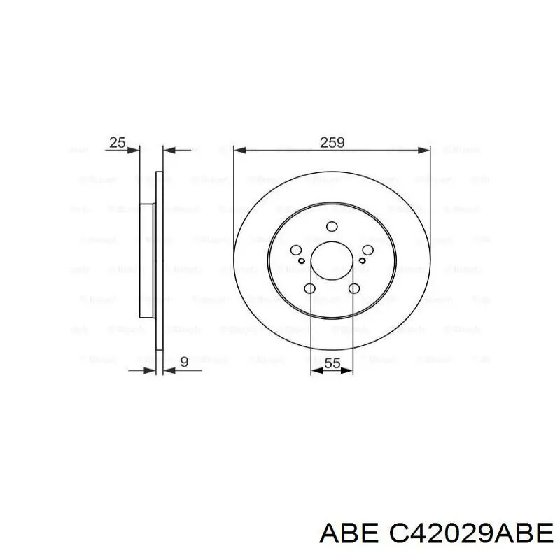Задний тормозной диск ABE C42029ABE цена, от 30.70 USD