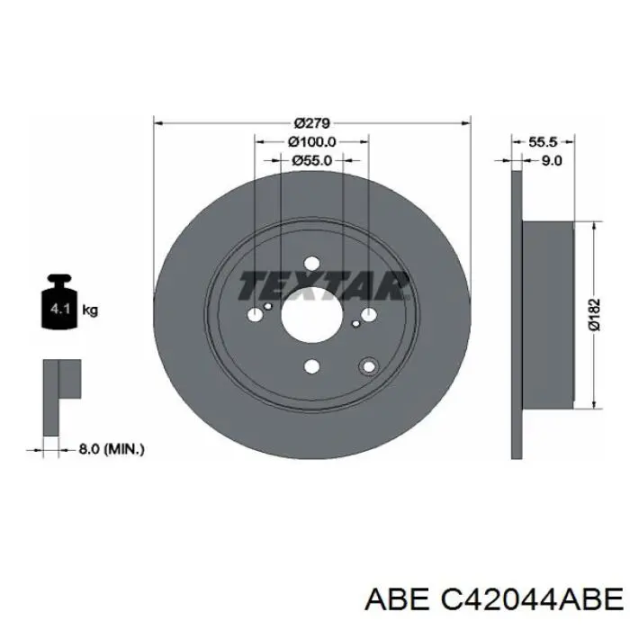 Тормозные диски C42044ABE ABE