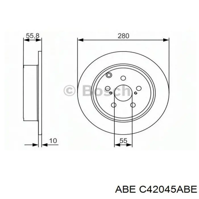 Купить C42045ABE ABE Диск тормозной задний