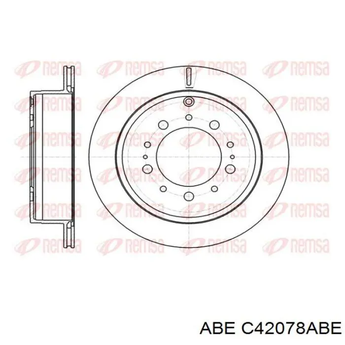 Купить C42078ABE ABE Диск тормозной задний