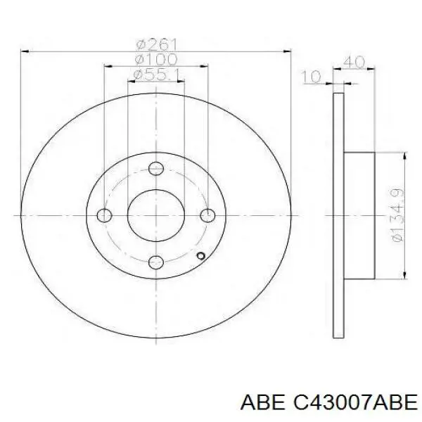 C43007ABE ABE Дисковый тормоз