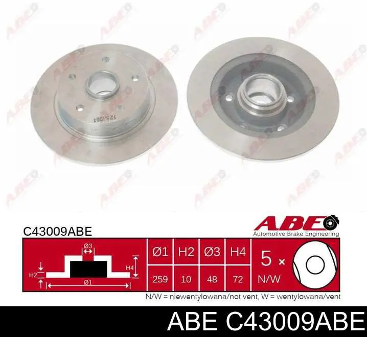 C43009ABE ABE тормозные диски