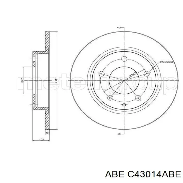 Тормозные диски C43014ABE ABE