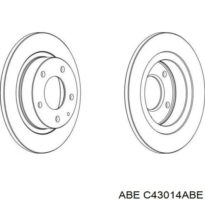Купить C43014ABE ABE Диск тормозной задний