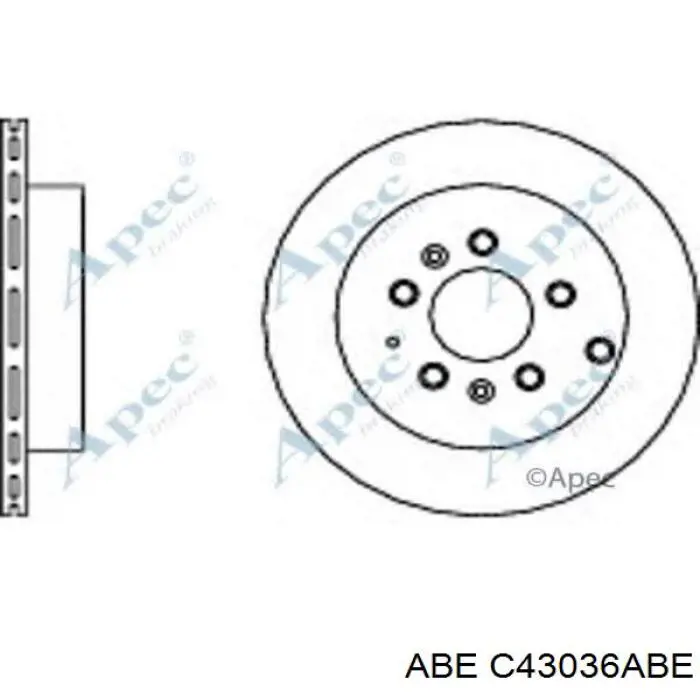 Купить C43036ABE ABE Диск тормозной задний