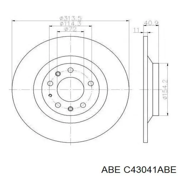 Тормозные диски C43041ABE ABE