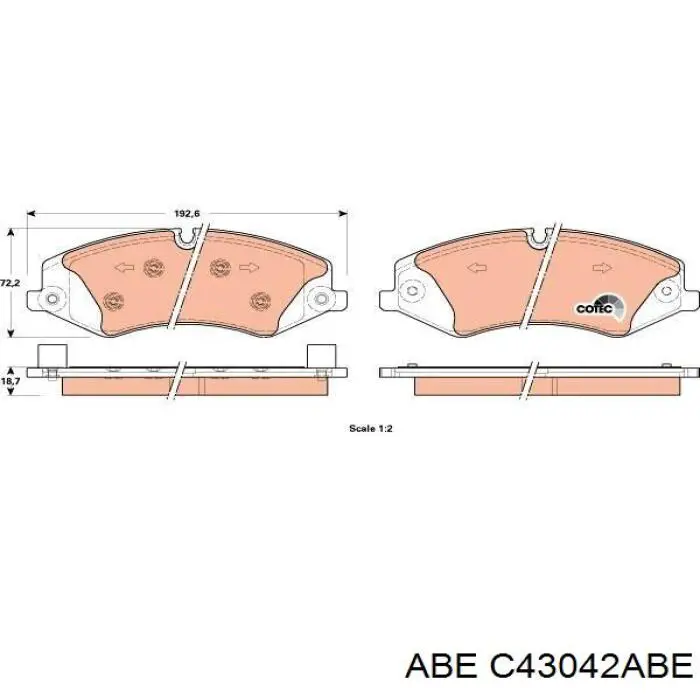 Задний дисковый тормоз ABE C43042ABE