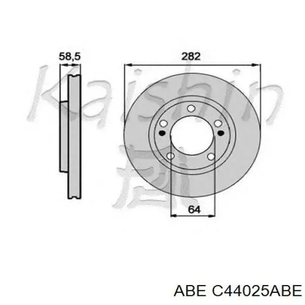Купить C44025ABE ABE Диск тормозной задний