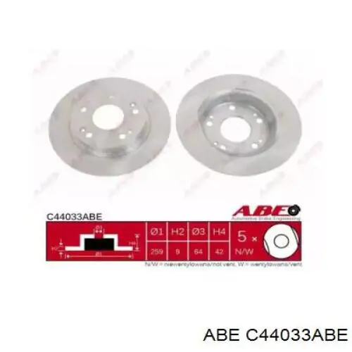C44033ABE ABE Дисковый тормоз