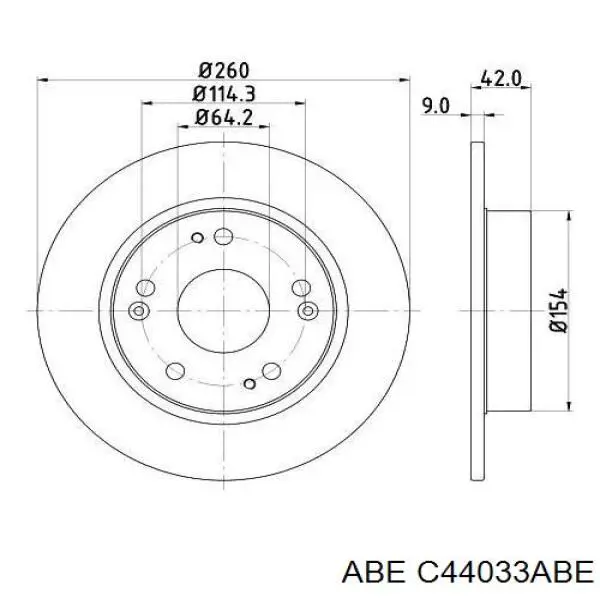 Тормозные диски C44033ABE ABE