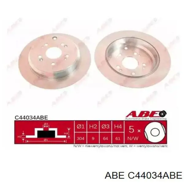 C44034ABE ABE тормозные диски