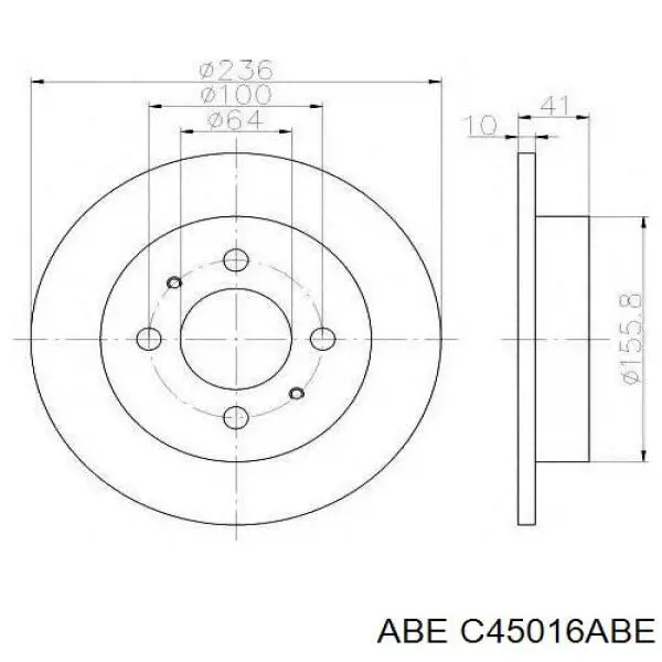 Задний дисковый тормоз ABE C45016ABE
