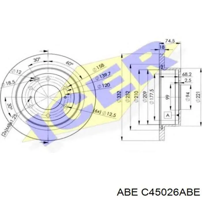 C45026ABE ABE Дисковый тормоз