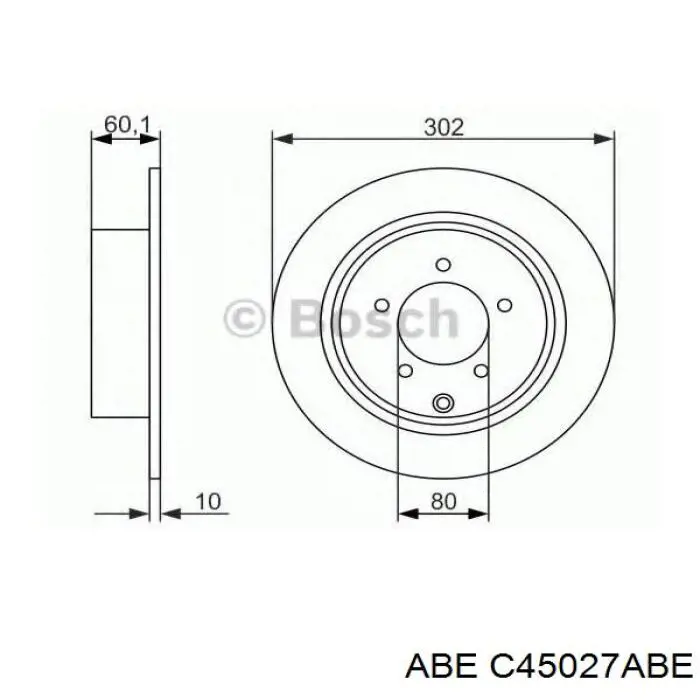 Задний тормозной диск ABE C45027ABE цена, от 28.63 USD