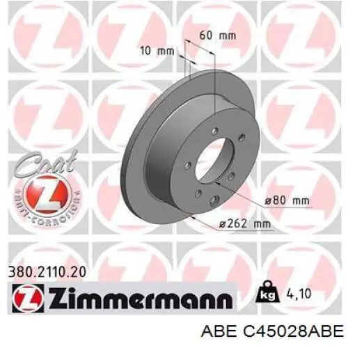 Купить C45028ABE ABE Диск тормозной задний