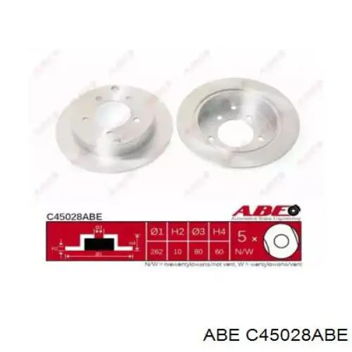 Задний дисковый тормоз ABE C45028ABE