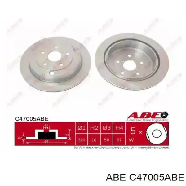 Тормозные диски C47005ABE ABE