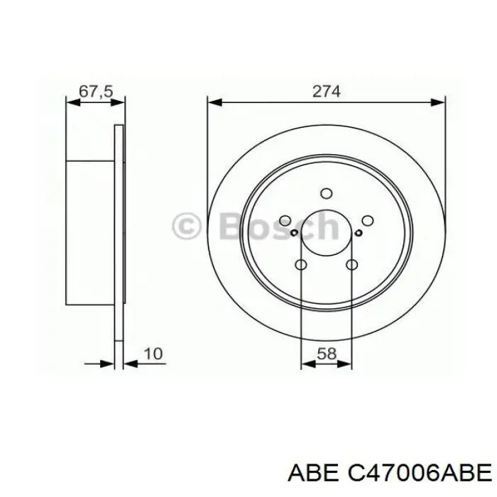 Задний дисковый тормоз ABE C47006ABE