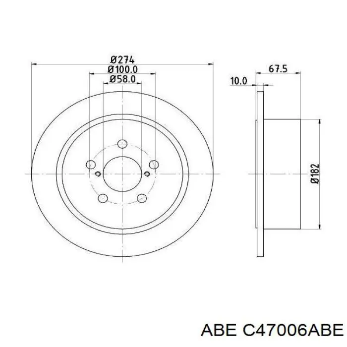 Тормозные диски C47006ABE ABE