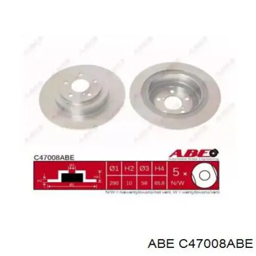 Задний тормозной диск ABE C47008ABE цена, от 29.03 USD