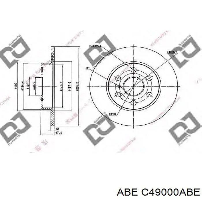 Задний тормозной диск Blue Print ADZ94308 цена, от 27.32 USD